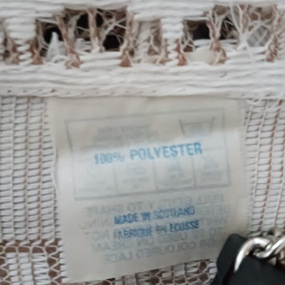 Table Cloth Lace White with Beige Green Purple Yellow - Picture 6 of 6